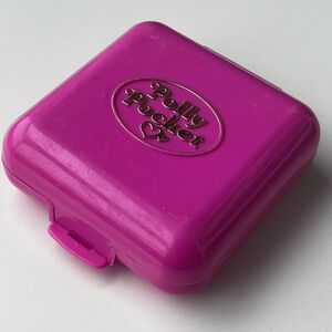 Polly Pocket Hot Pink Compact Case zoo no dolls vintage 1989